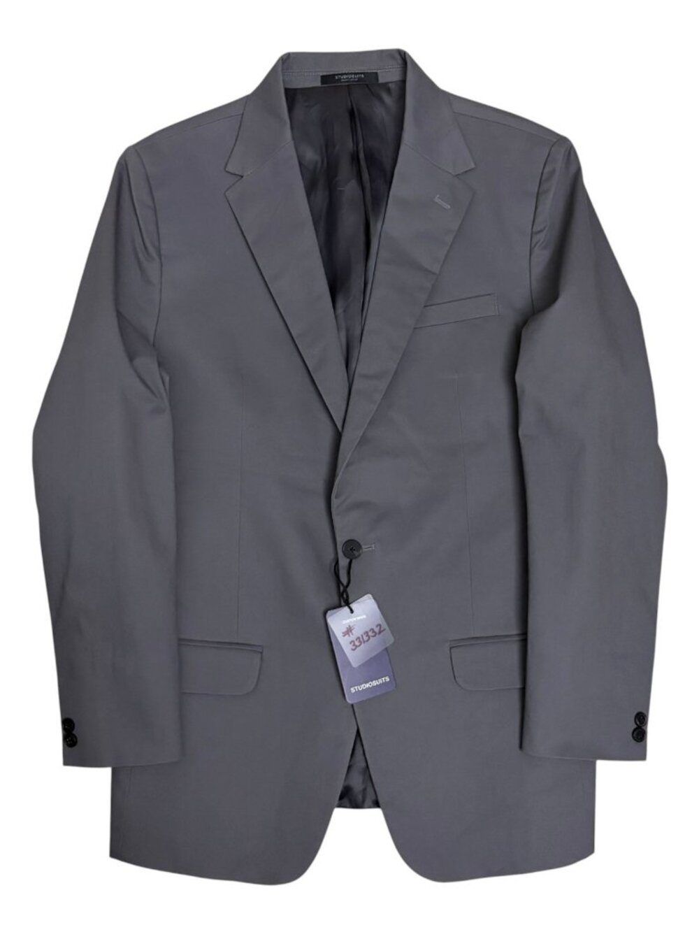 STUDIOSUITS Blazer Business Casual Grey Luxury Designer Work Jacket Mens 44R (L)